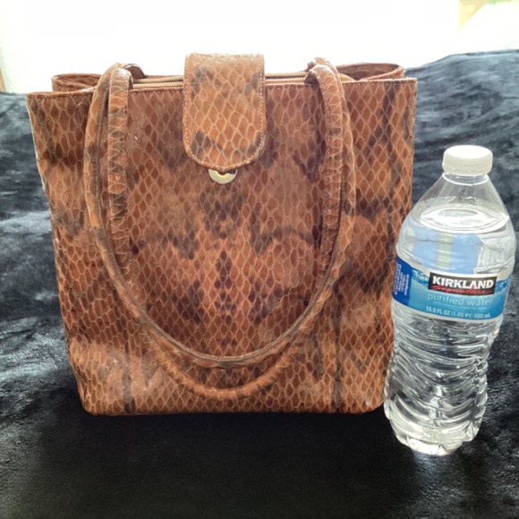Helle Comfort by Ramu’s Bags, brown/tan, snakeskin print/ texture - Picture 4 of 6